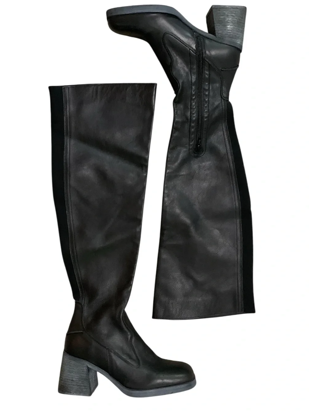 Free People Brianna Over the Knee Black Boots size 6 (36)